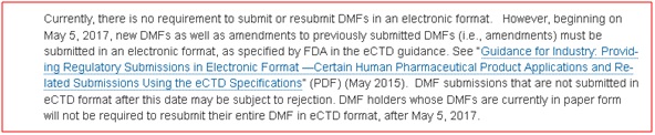 US FDA Type III DMF requirement for Primary Packaing material